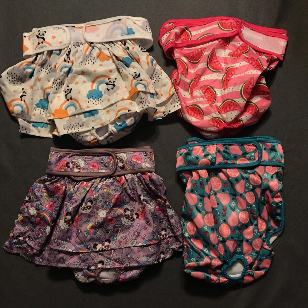 NEW Bundle of 7 Reusable Female Dog Diapers